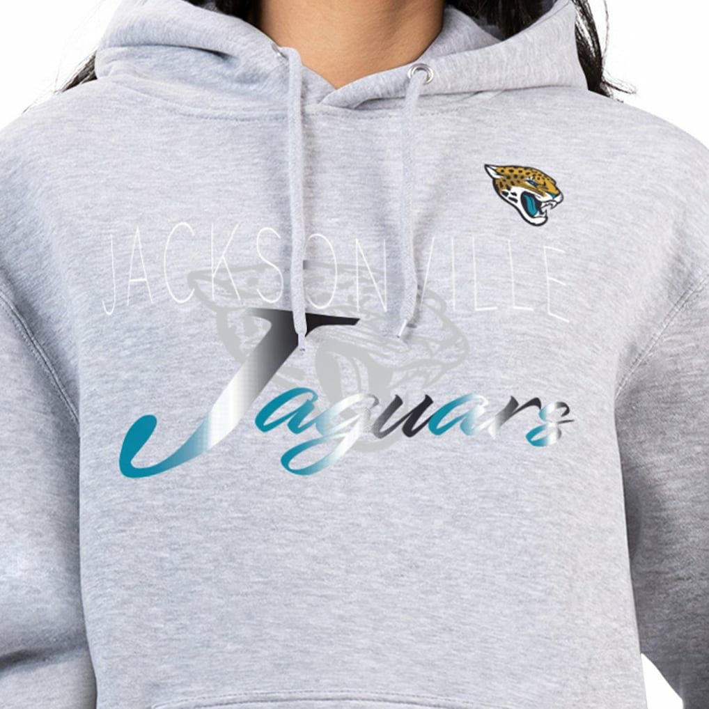 Jacksonville Jaguars G-III 4Her by Carl Banks Women's Shadow Logo Fleece Pullover Hoodie - Gray sale