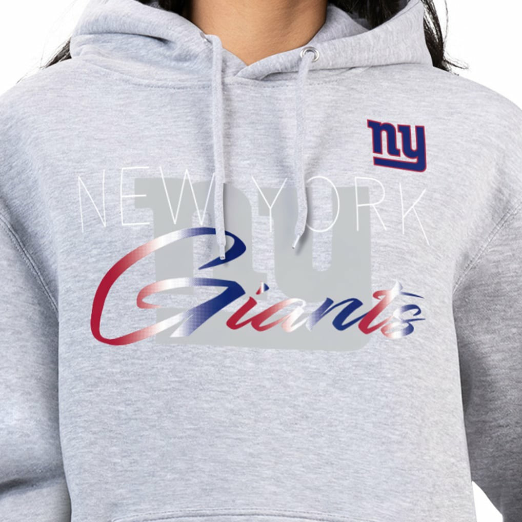 New York Giants G-III 4Her by Carl Banks Women's Shadow Logo Fleece Pullover Hoodie - Gray outlet