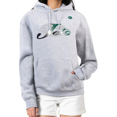 New York Jets G-III 4Her by Carl Banks Women's Shadow Logo Fleece Pullover Hoodie - Gray discount