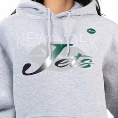 New York Jets G-III 4Her by Carl Banks Women's Shadow Logo Fleece Pullover Hoodie - Gray discount