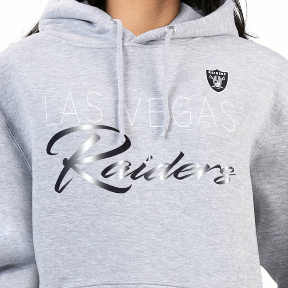 Las Vegas Raiders G-III 4Her by Carl Banks Women's Shadow Logo Fleece Pullover Hoodie - Gray discount