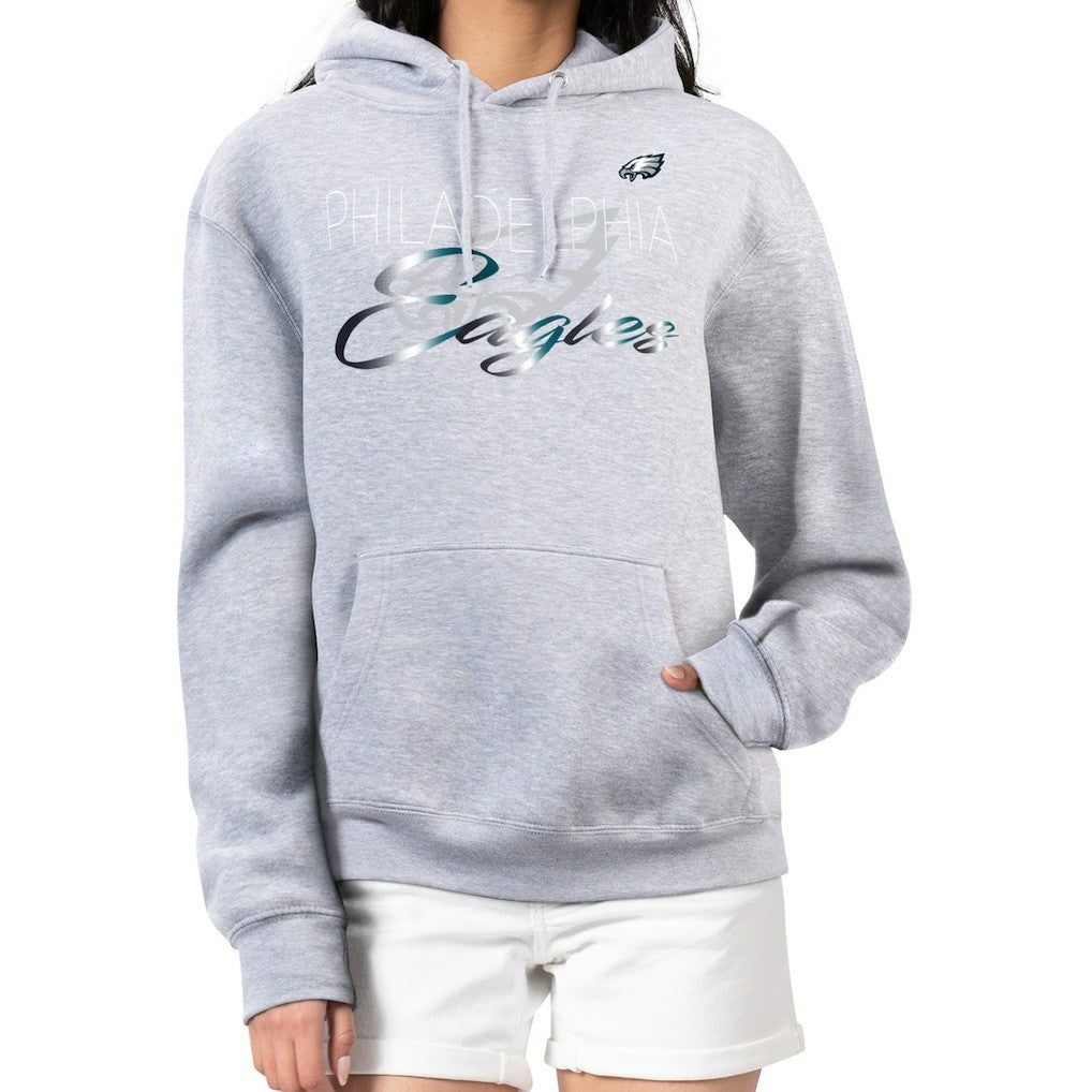 Philadelphia Eagles G-III 4Her by Carl Banks Women's Shadow Logo Fleece Pullover Hoodie - Gray sale