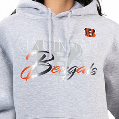 Cincinnati Bengals G-III 4Her by Carl Banks Women's Shadow Logo Fleece Pullover Hoodie - Gray sale