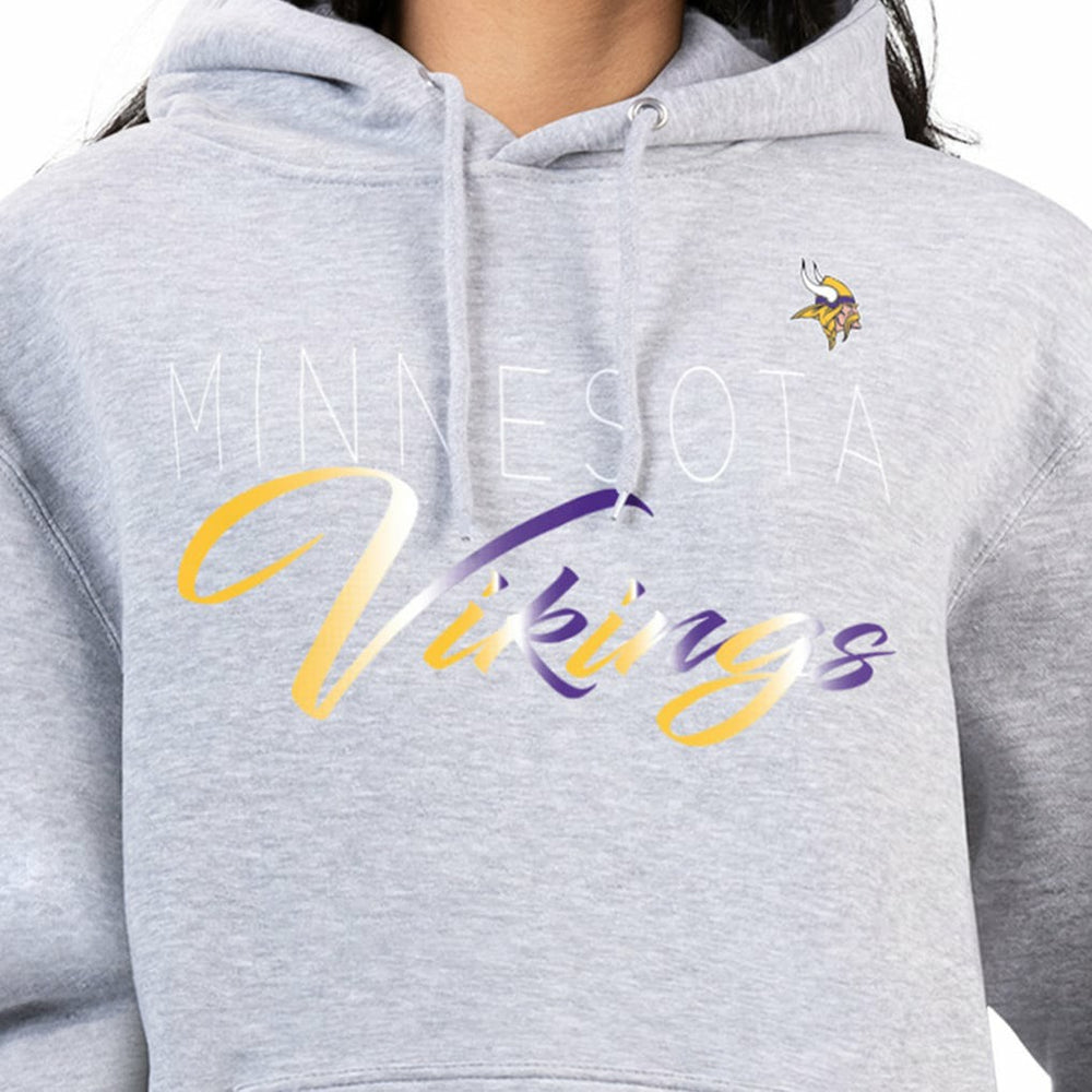 Minnesota Vikings G-III 4Her by Carl Banks Women's Shadow Logo Fleece Pullover Hoodie - Gray for sale