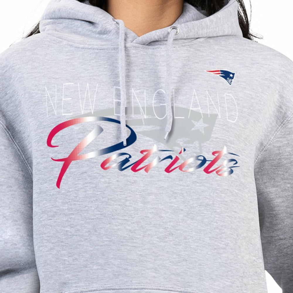 New England Patriots G-III 4Her by Carl Banks Women's Shadow Logo Fleece Pullover Hoodie - Gray cheap