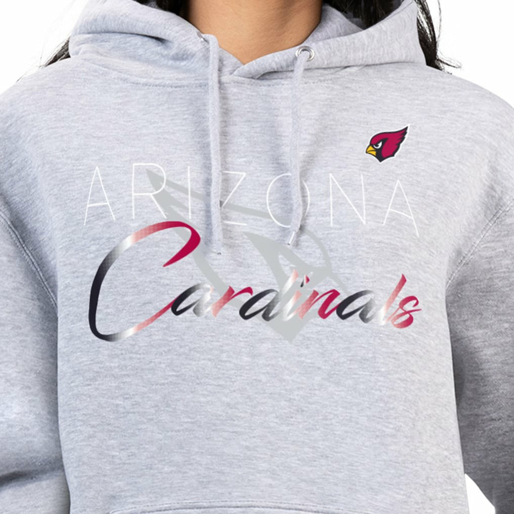 Arizona Cardinals G-III 4Her by Carl Banks Women's Shadow Logo Fleece Pullover Hoodie - Gray discount