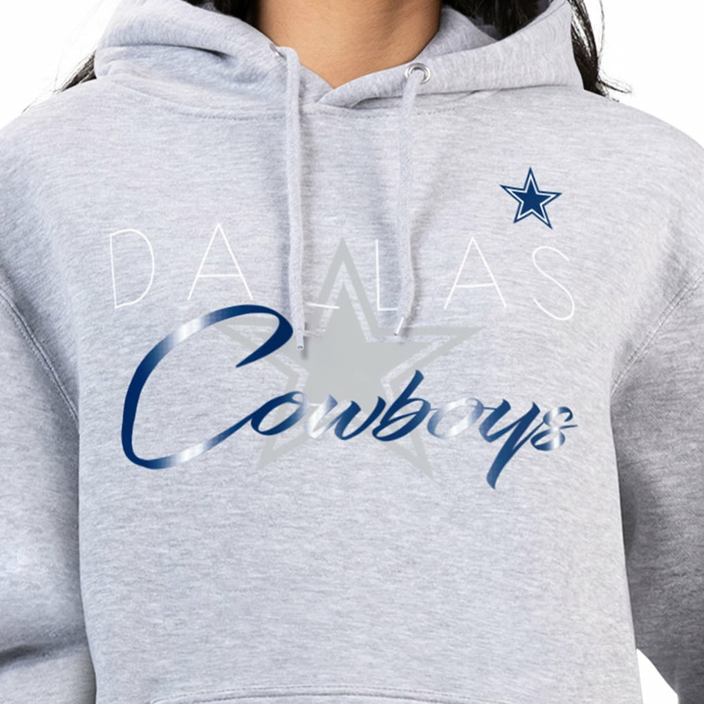 Dallas Cowboys G-III 4Her by Carl Banks Women's Shadow Logo Fleece Pullover Hoodie - Gray online