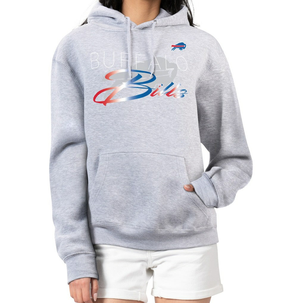 Buffalo Bills G-III 4Her by Carl Banks Women's Shadow Logo Fleece Pullover Hoodie - Gray for sale