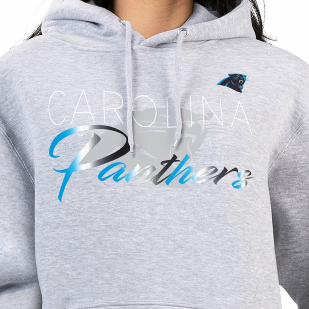 Carolina Panthers G-III 4Her by Carl Banks Women's Shadow Logo Fleece Pullover Hoodie - Gray on sale