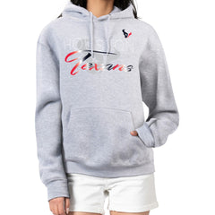 Houston Texans G-III 4Her by Carl Banks Women's Shadow Logo Fleece Pullover Hoodie - Gray outlet