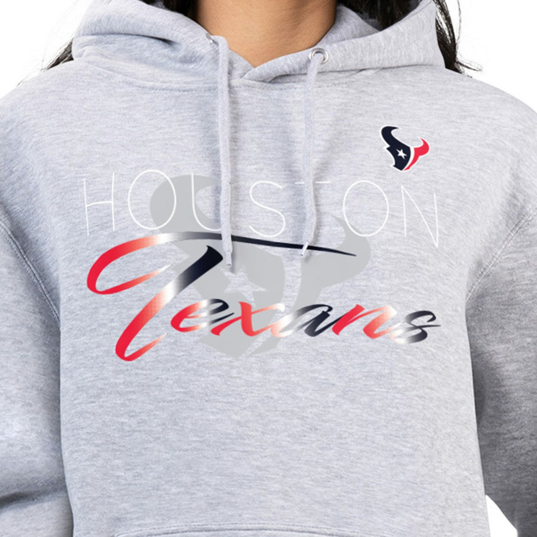 Houston Texans G-III 4Her by Carl Banks Women's Shadow Logo Fleece Pullover Hoodie - Gray outlet