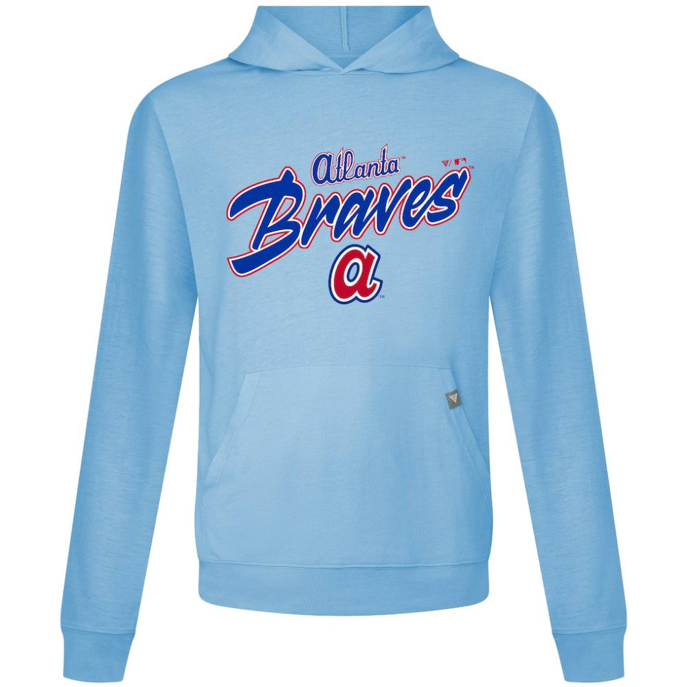 Atlanta Braves Levelwear Defiant Relay Pullover Hoodie Light Blue