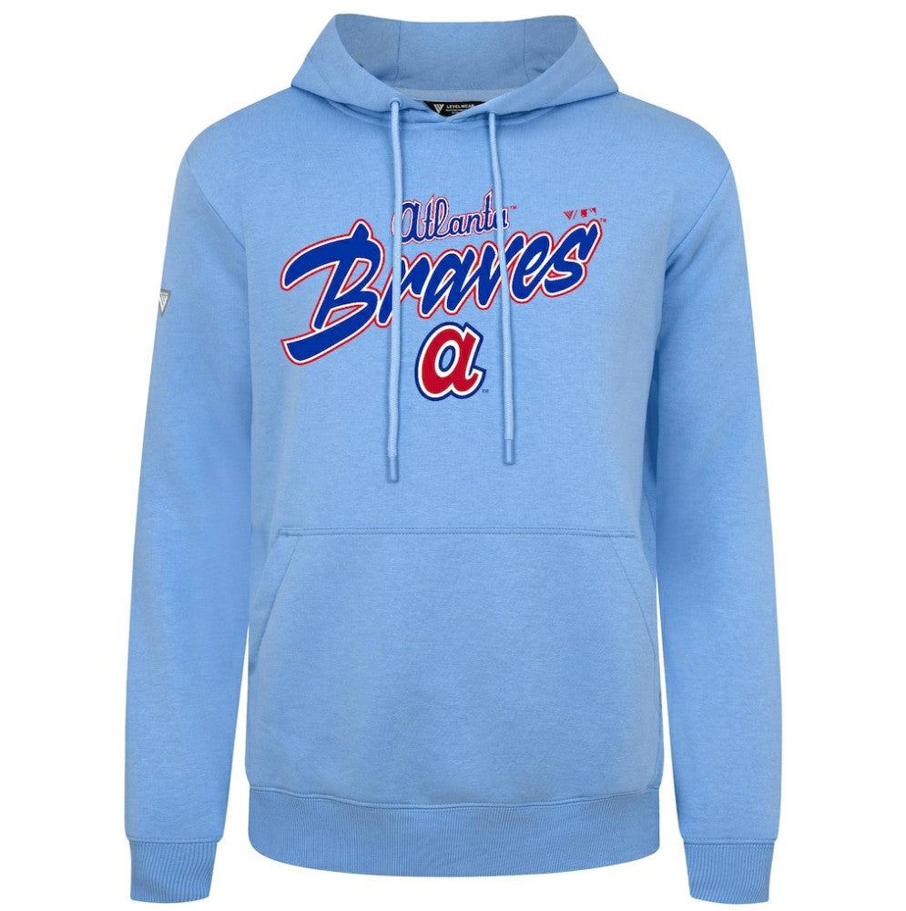 Atlanta Braves Levelwear Defiant Podium Pullover Hoodie Light Blue