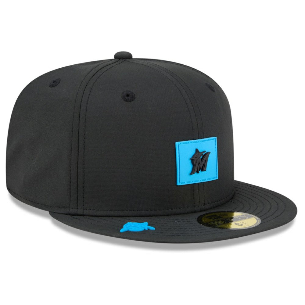Miami Marlins 2026 Clubhouse 59FIFTY Fitted Hat Black