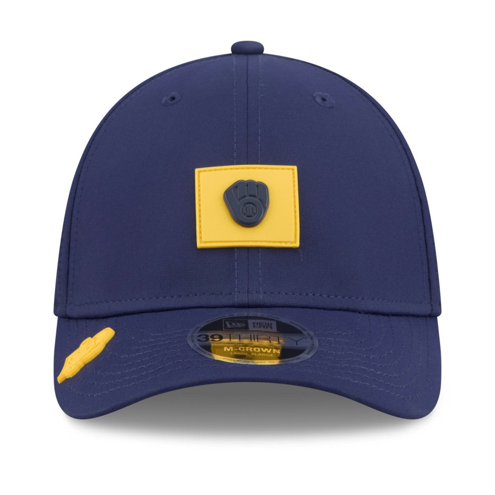 Milwaukee Brewers 2026 Clubhouse M-Crown 39THIRTY Flex Hat Navy