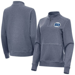 Seattle Seahawks Antigua Women's 50th Season Crush Quarter-Zip Pullover - Heather Navy online