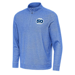 Seattle Seahawks Antigua 50th Season Subtle Quarter-Zip Pullover - Heather Royal online