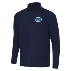 Seattle Seahawks Antigua 50th Season Intent Quarter-Zip Pullover - Navy cheap