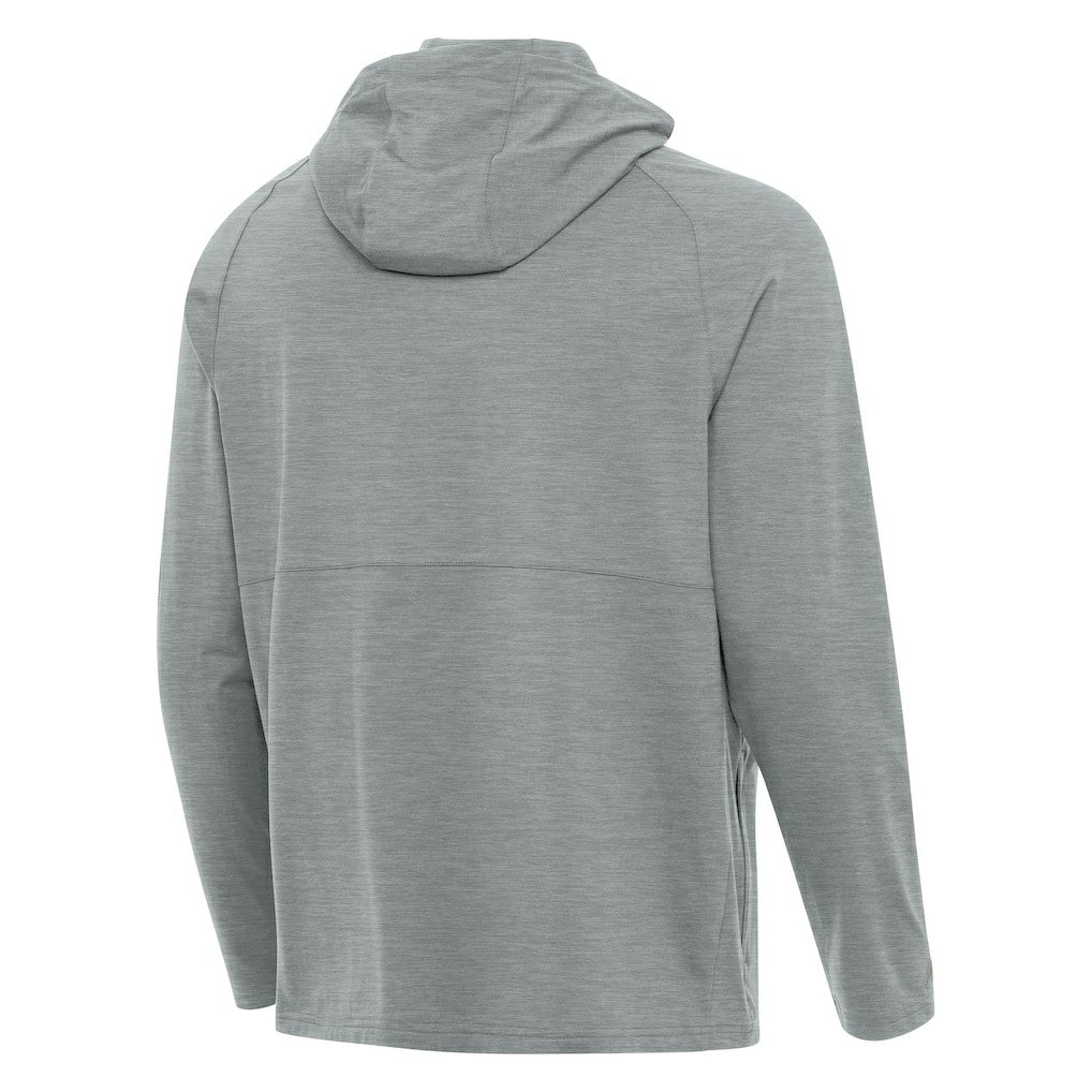 Seattle Seahawks Antigua 50th Season Spikes Raglan Quarter-Zip Hoodie - Heather Gray online
