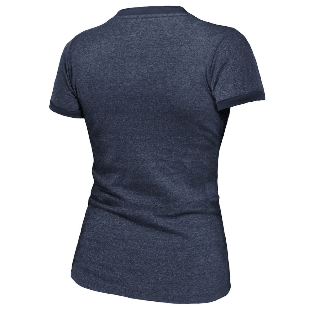 Florida Panthers Majestic Threads Women's 2025 Stanley Cup Champions Tri-Blend Ringer T-Shirt - Navy T-shirts