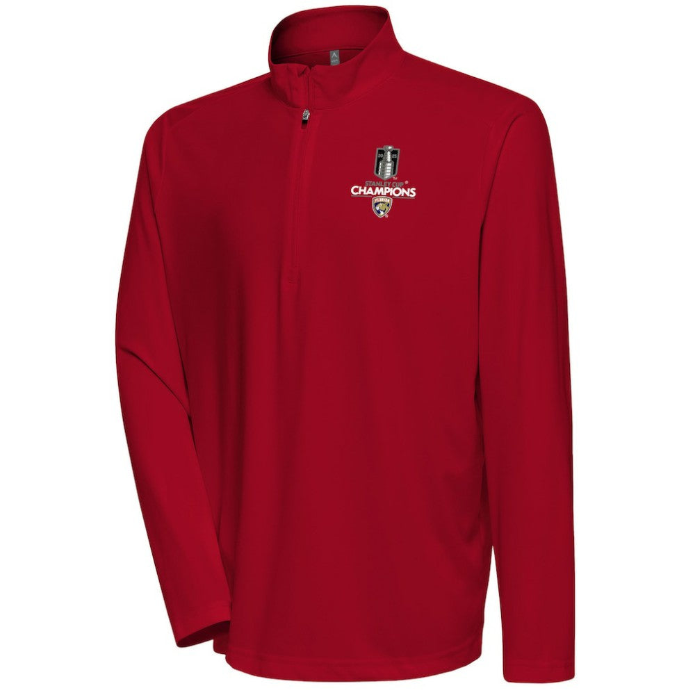 Florida Panthers Fanatics 2025 Stanley Cup Champions Flex Quarter-Zip Pullover - Red Pullover