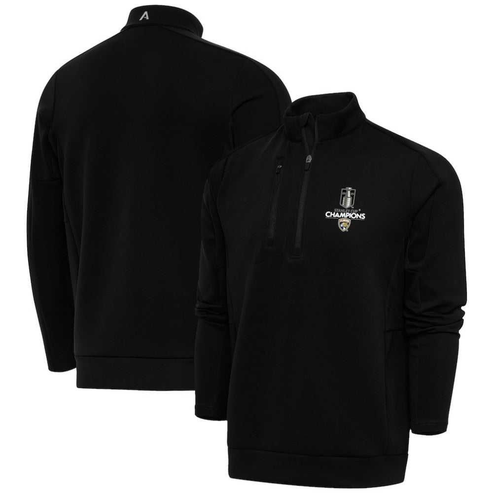 Florida Panthers Fanatics 2025 Stanley Cup Champions Genesis Quarter-Zip Pullover - Black Pullover