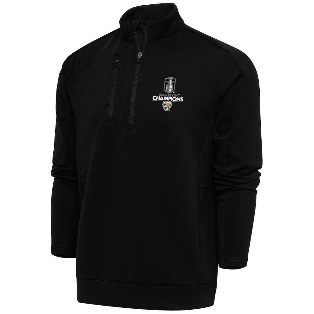 Florida Panthers Fanatics 2025 Stanley Cup Champions Genesis Quarter-Zip Pullover - Black Pullover