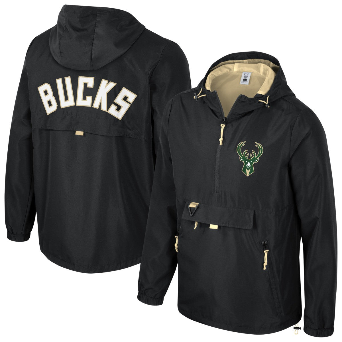 Milwaukee Bucks Stadium Essentials Unisex Compete Quarter-Zip Hoodie Jacket - Black online