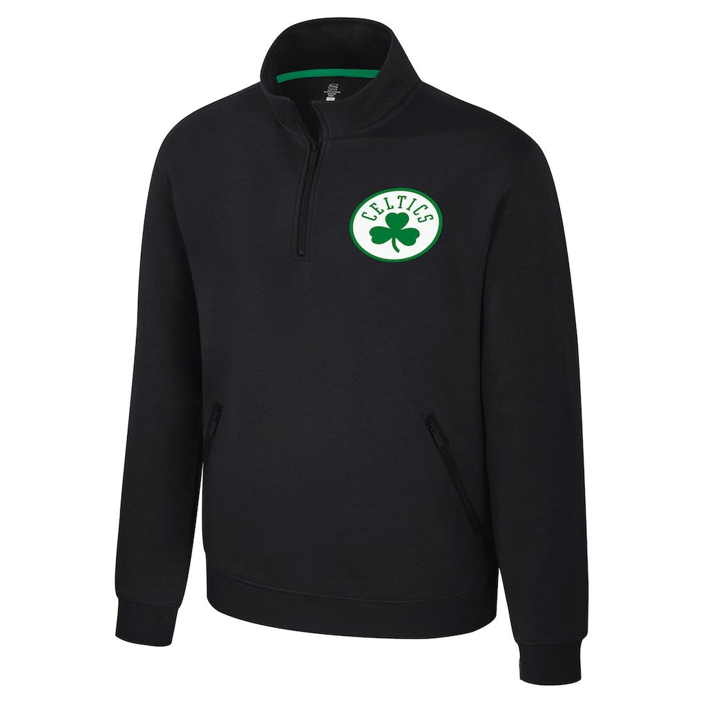 Boston Celtics Stadium Essentials Unisex Varsity Trainer Quarter-Zip Pullover - Black sale