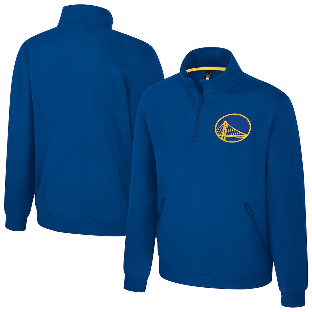 Golden State Warriors Stadium Essentials Unisex Varsity Trainer Quarter-Zip Pullover sale - Royal shop