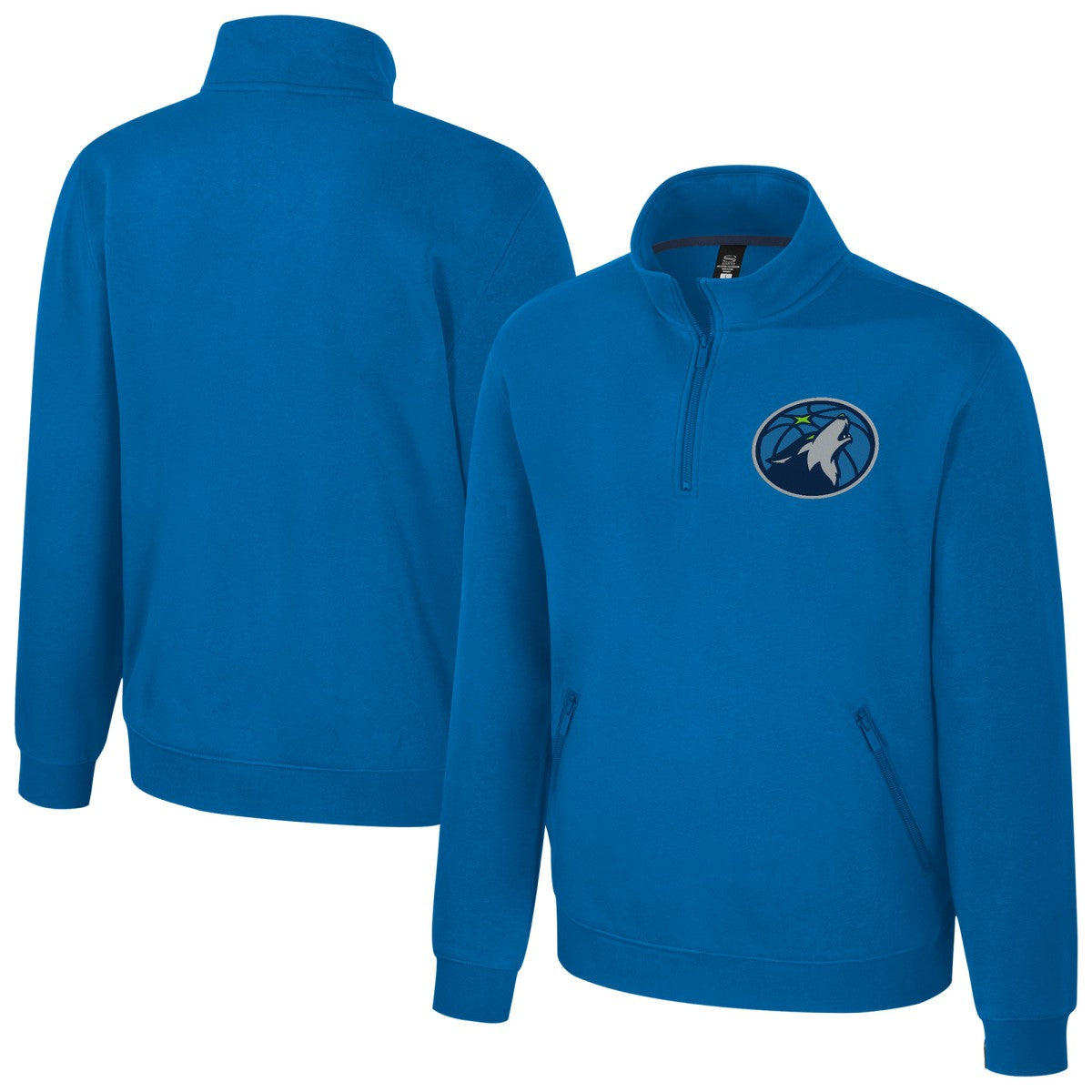 Minnesota Timberwolves Stadium Essentials Unisex Varsity Trainer Quarter-Zip Pullover - Blue sale