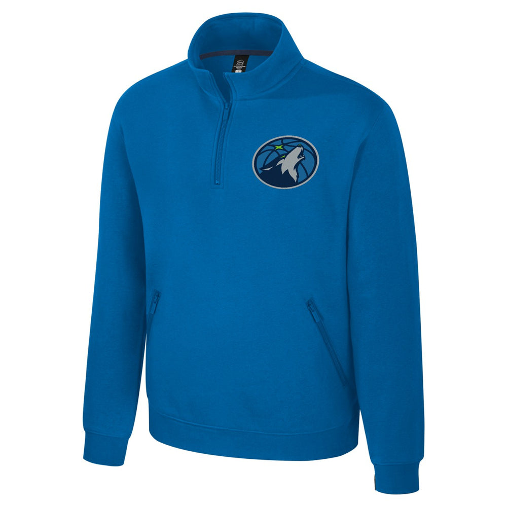 Minnesota Timberwolves Stadium Essentials Unisex Varsity Trainer Quarter-Zip Pullover - Blue sale