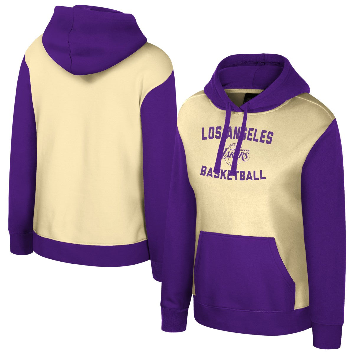 Los Angeles Lakers Stadium Essentials Women's Rafters Road Trip Hoodie - Cream cheap