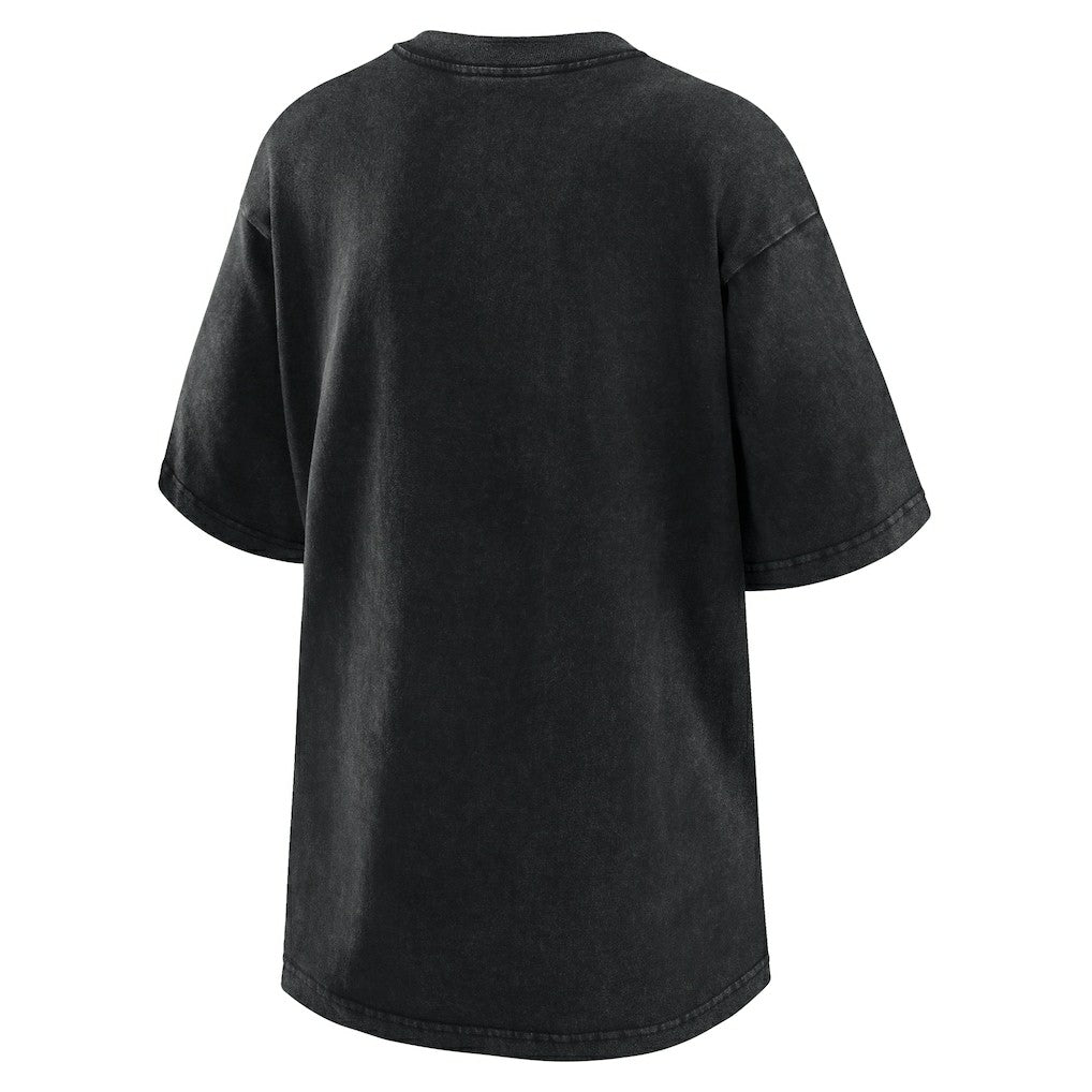 New York Knicks WEAR by Erin Andrews Women's Oversized Boyfriend T-Shirt - Black outlet