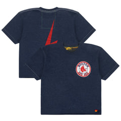 Boston Red Sox Aviator Nation x MLB Women's Cropped Boyfriend Tri-Blend T-Shirt Navy