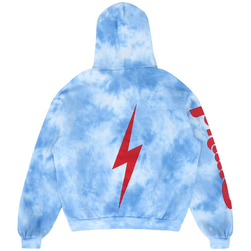 Philadelphia Phillies Aviator Nation x MLB Unisex Tie-Dye Tri-Blend Pullover Hoodie Light Blue