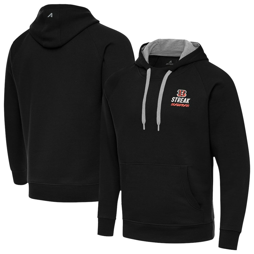 Cincinnati Bengals Antigua Streak Victory Pullover Hoodie - Black on sale