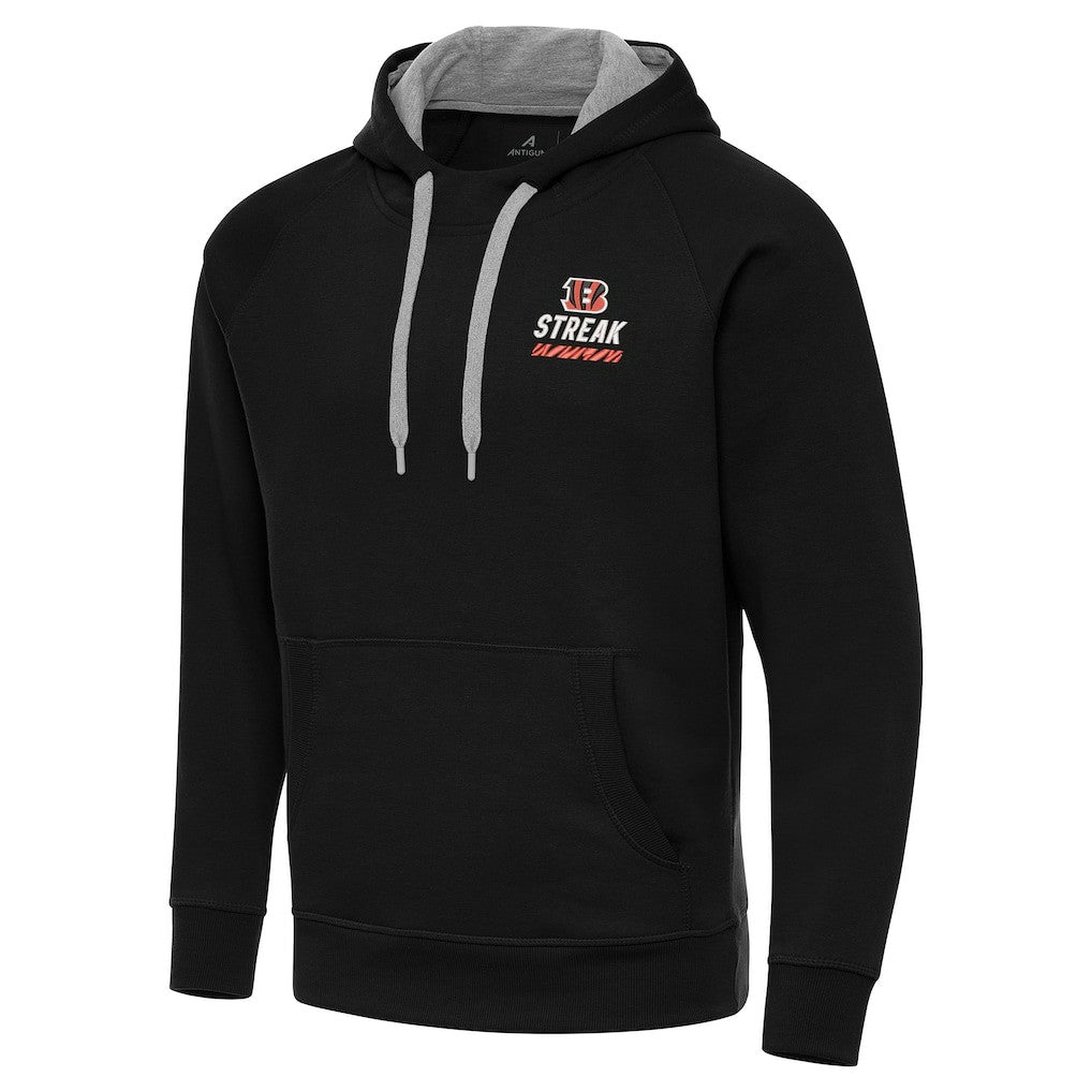 Cincinnati Bengals Antigua Streak Victory Pullover Hoodie - Black on sale