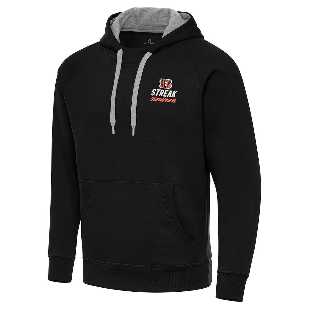 Cincinnati Bengals Antigua Streak Victory Pullover Hoodie - Black on sale
