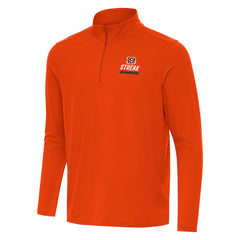 Cincinnati Bengals Antigua Streak Intent Quarter-Zip Sweatshirt - Orange discount