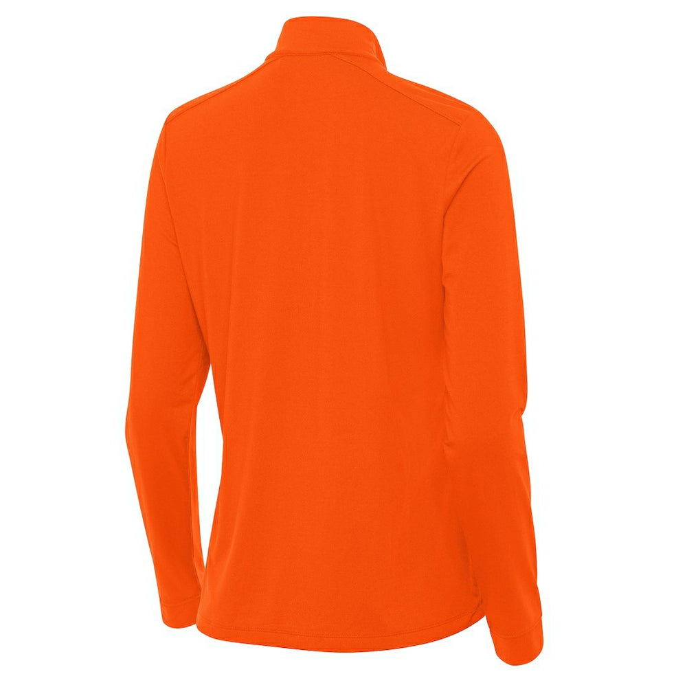 Cincinnati Bengals Antigua Women's Streak Intent Quarter-Zip Sweatshirt - Orange on sale