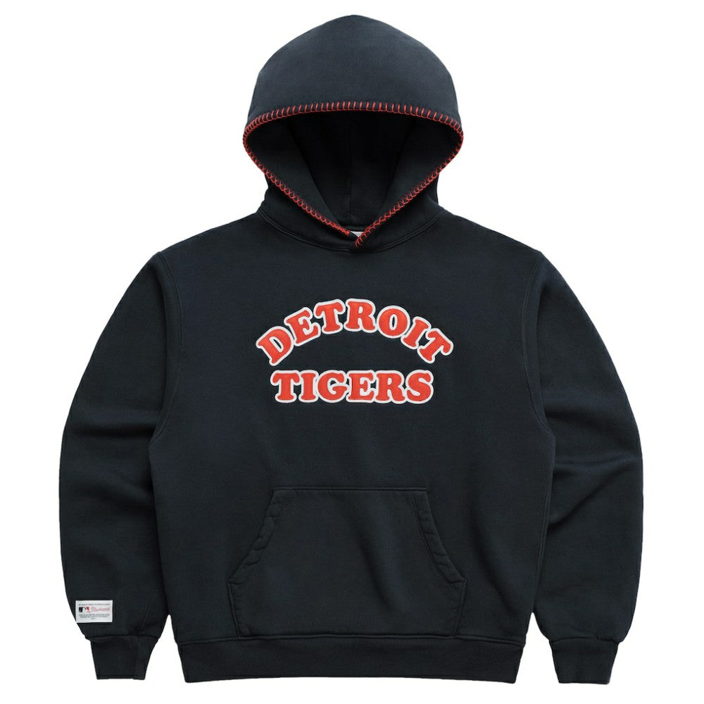 Detroit Tigers Madhappy x MLB Unisex Heavyweight Fleece Pullover Hoodie Navy
