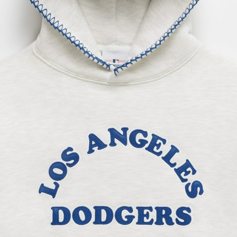 Los Angeles Dodgers Madhappy x MLB Unisex Heavyweight Fleece Hoodie Heather Gray