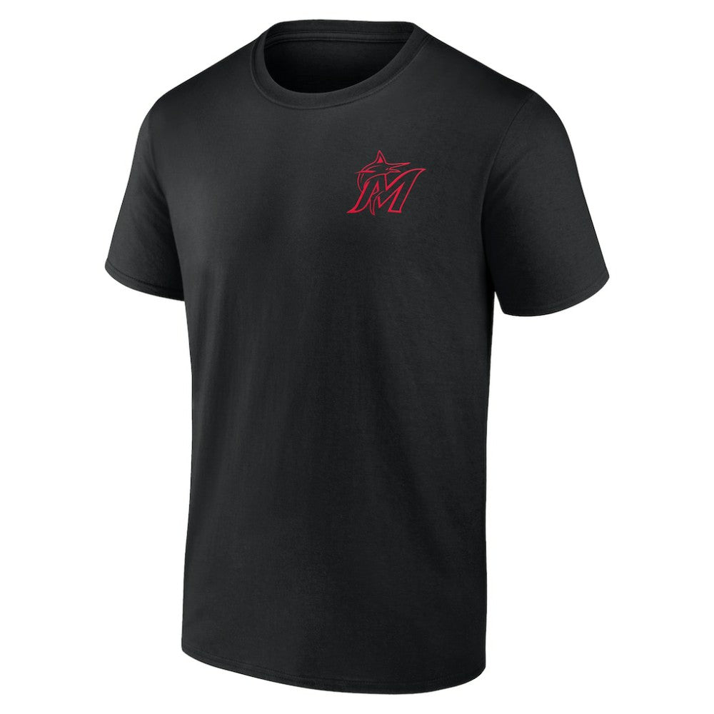 Miami Marlins Stranger Things Graphic T-Shirt Black