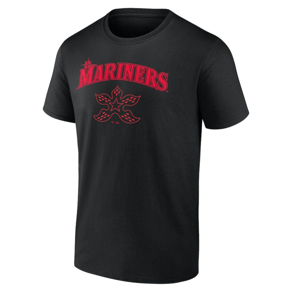 Seattle Mariners Stranger Things Demogorgan T-Shirt Black