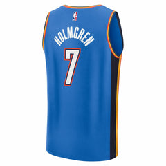 Chet Holmgren Oklahoma City Thunder 2025 NBA Finals Champions Fast Break Replica Player Jersey - Blue - Icon Edition for sale