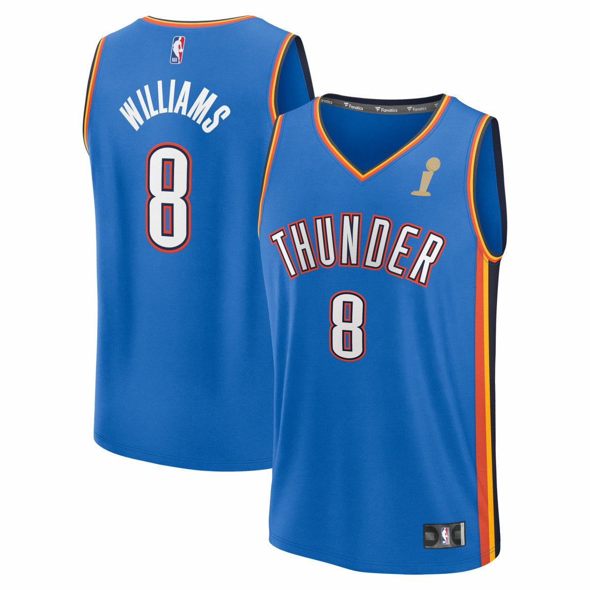 Jalen Williams Oklahoma City Thunder 2025 NBA Finals Champions Fast Break Replica Player Jersey - Blue - Icon Edition sale
