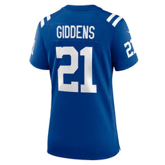 DJ Giddens Indianapolis Colts Women's Team Game Jersey - Royal sale
