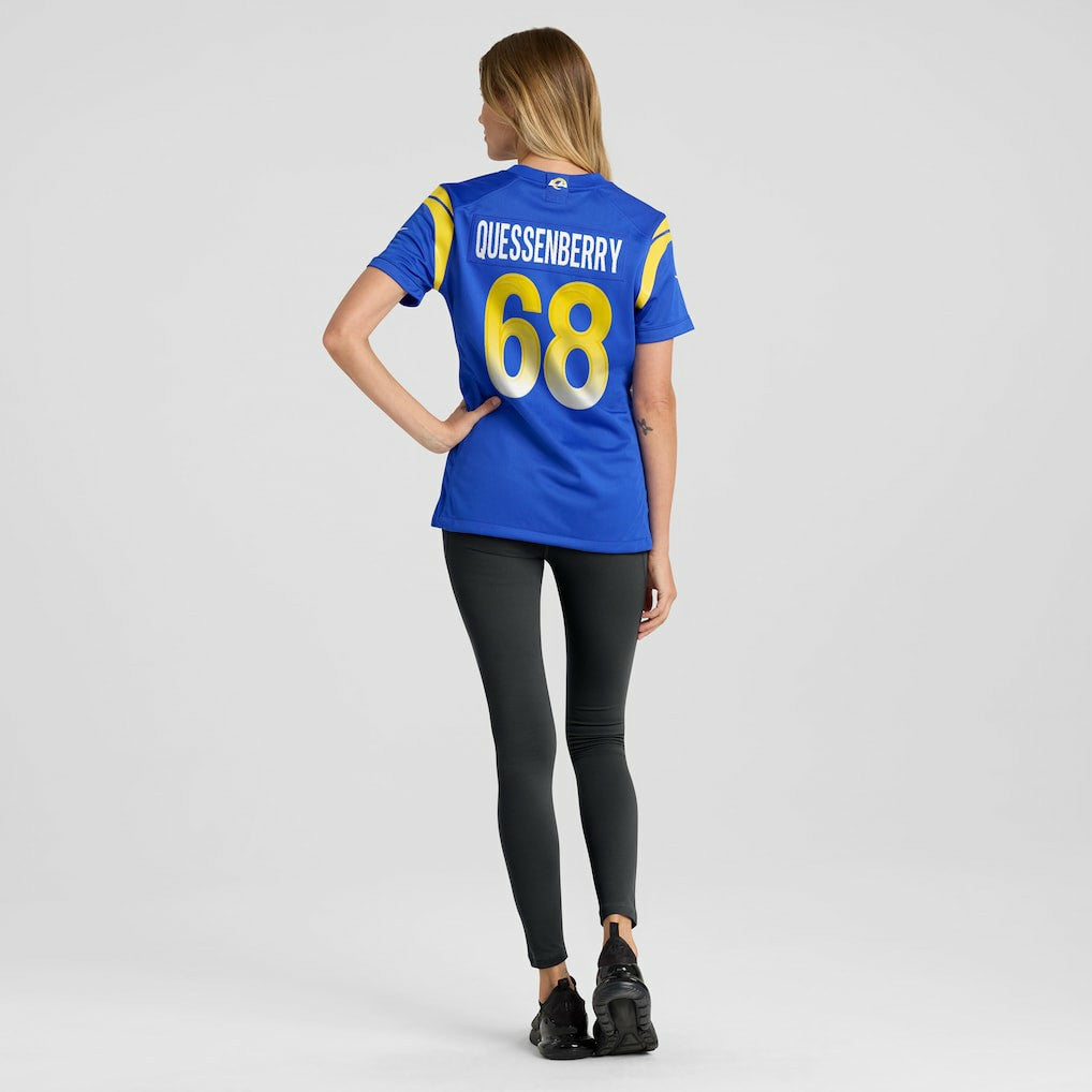 David Quessenberry Los Angeles Rams Women's Team Game Jersey - Royal online