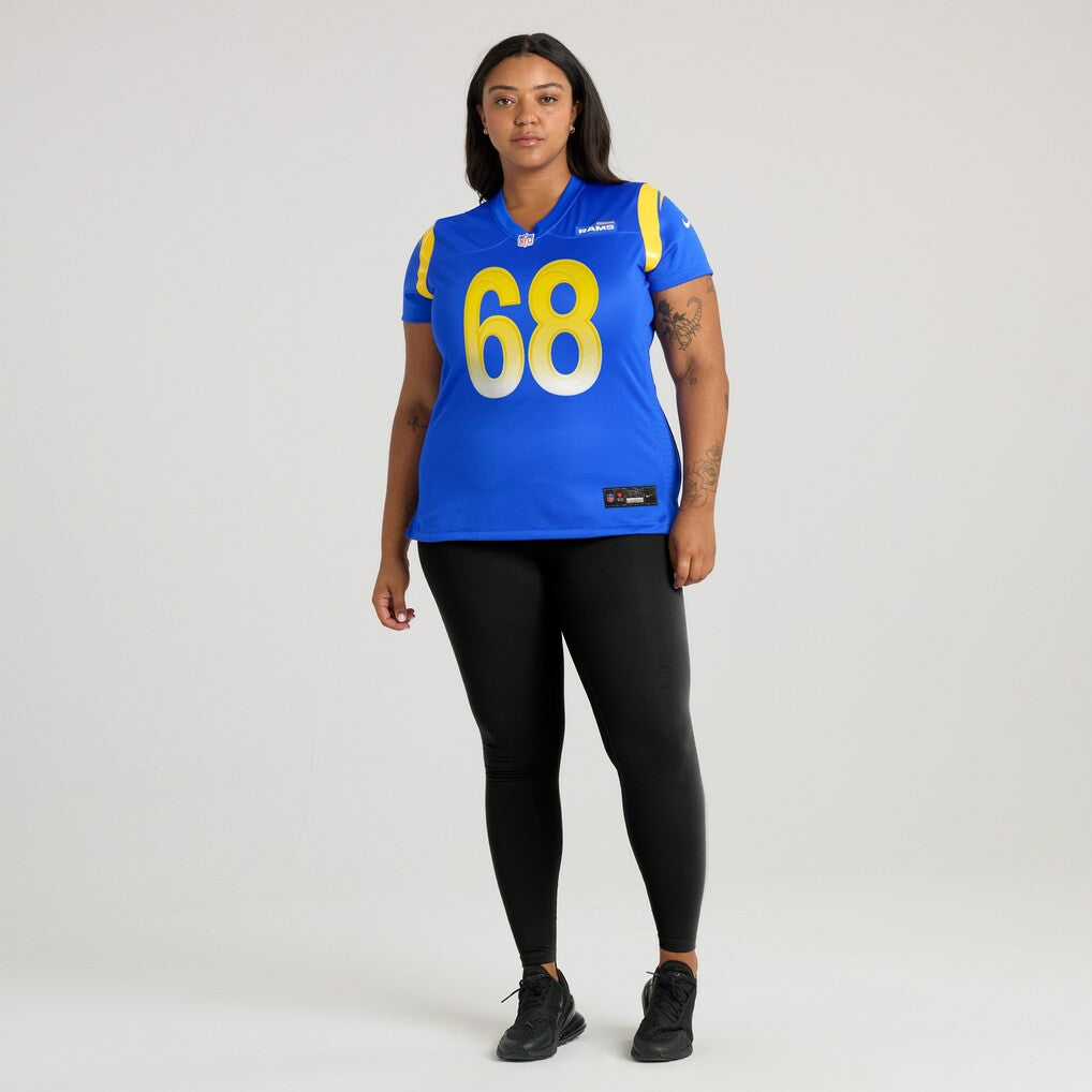 David Quessenberry Los Angeles Rams Women's Team Game Jersey - Royal online